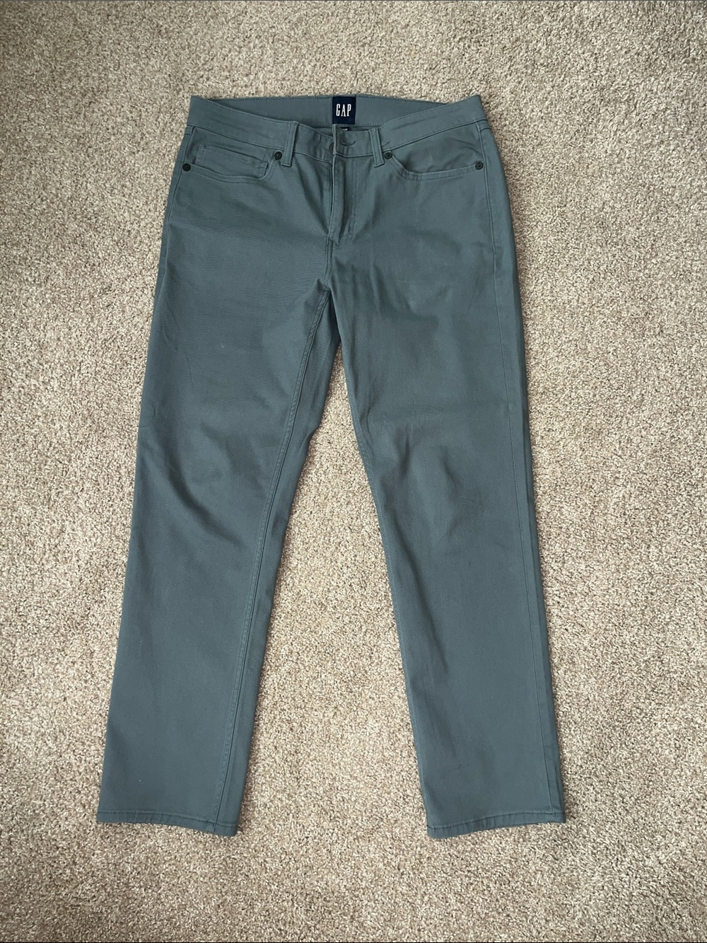 GAP Men's Slim Straight Jeans in Slate Green